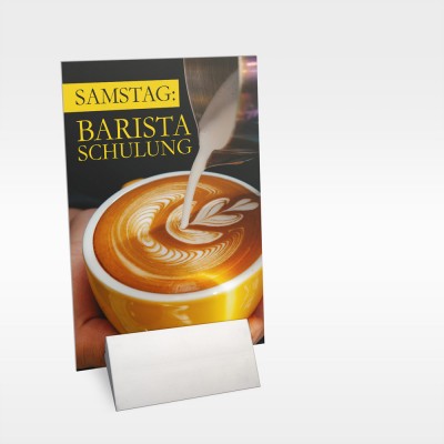 Schild mit Klemmständer